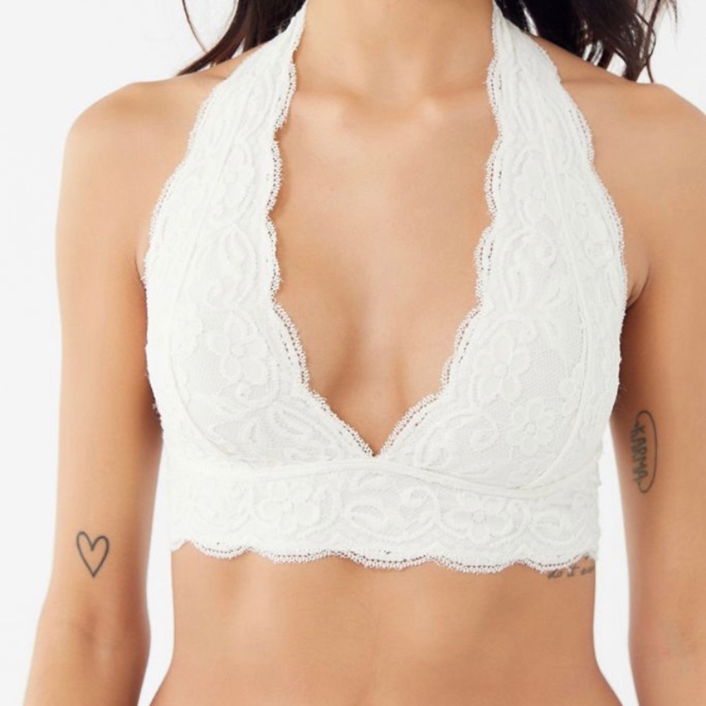 Out From Under Lace Halter Bra
